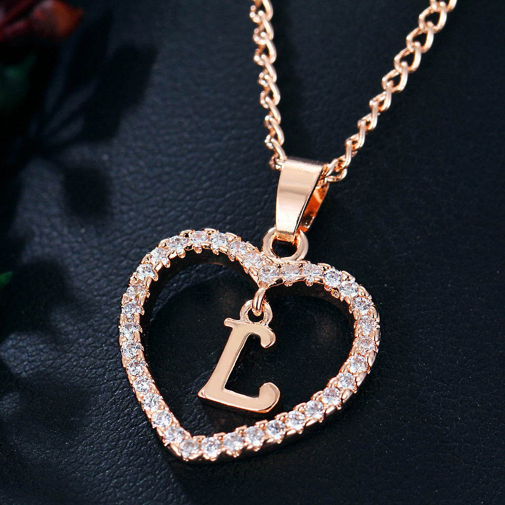 26 Letters Heart-shaped Necklace