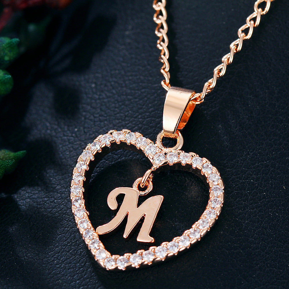 26 Letters Heart-shaped Necklace
