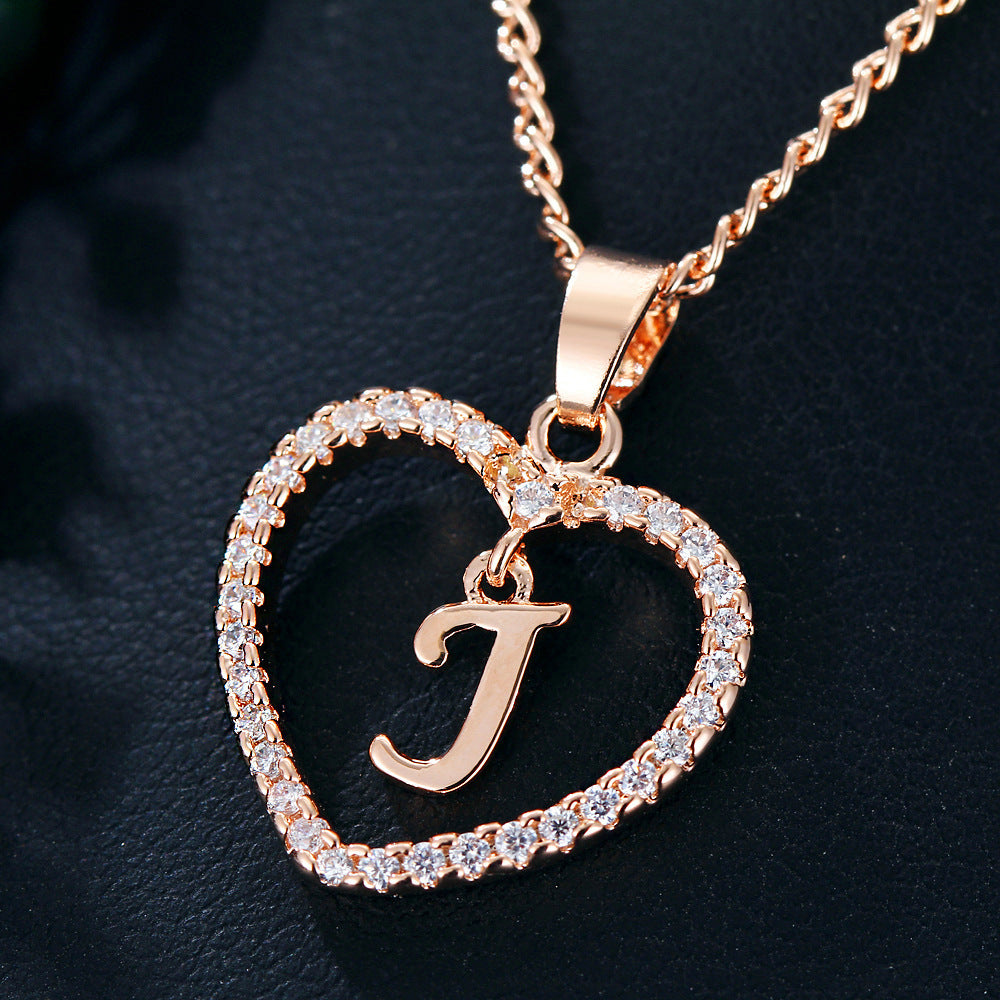 26 Letters Heart-shaped Necklace