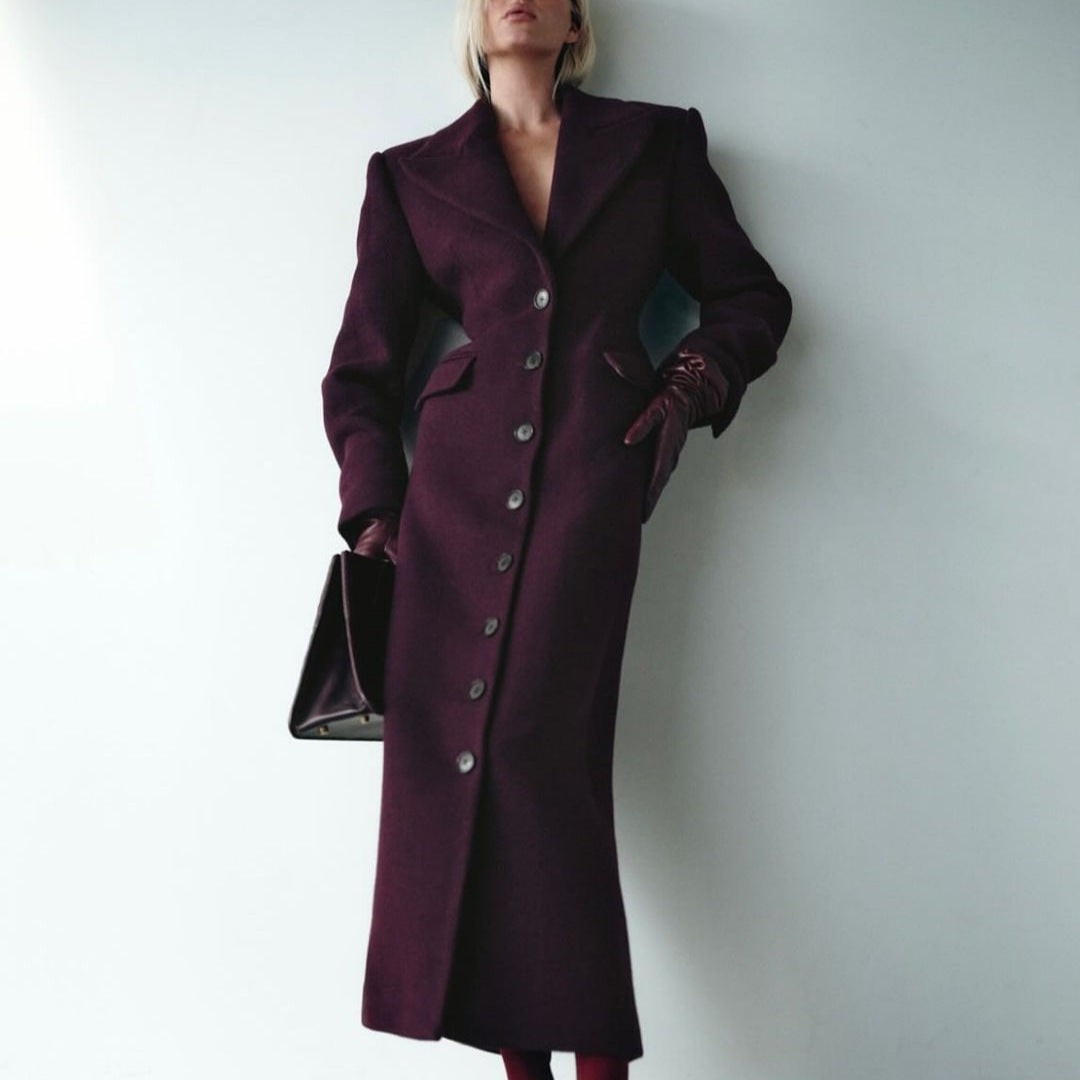 Premium Double-breasted Button Coat