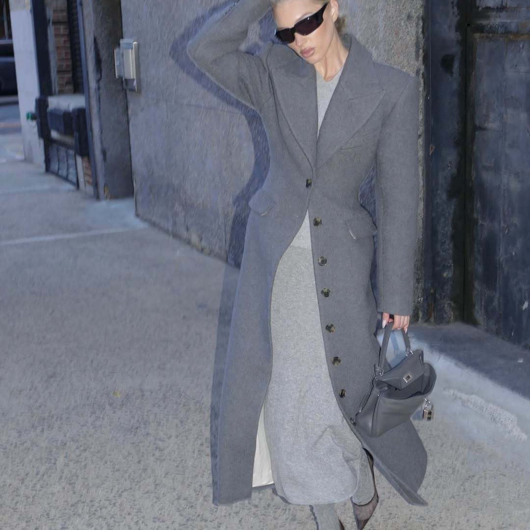 Premium Double-breasted Button Coat