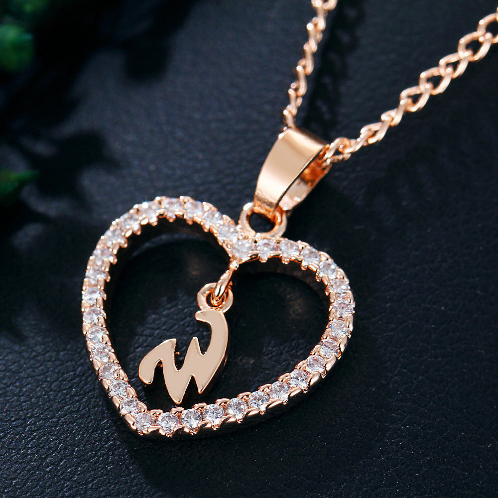 26 Letters Heart-shaped Necklace