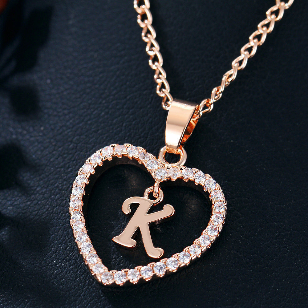 26 Letters Heart-shaped Necklace