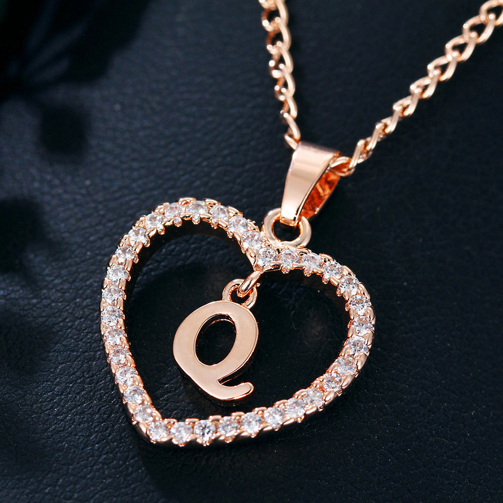 26 Letters Heart-shaped Necklace