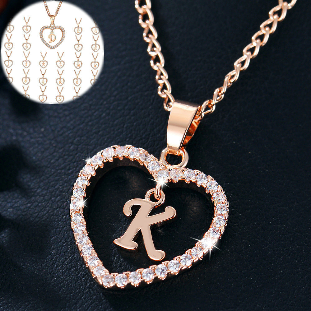 26 Letters Heart-shaped Necklace