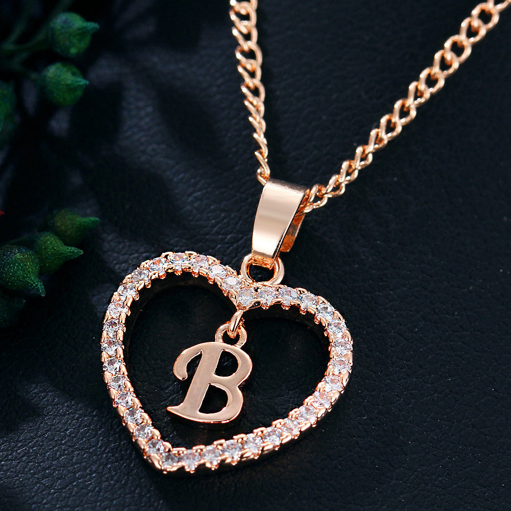 26 Letters Heart-shaped Necklace