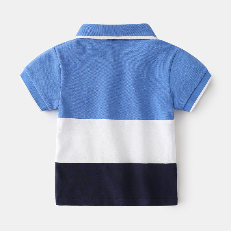Lapel Clothing Boys Embroidered Shirts