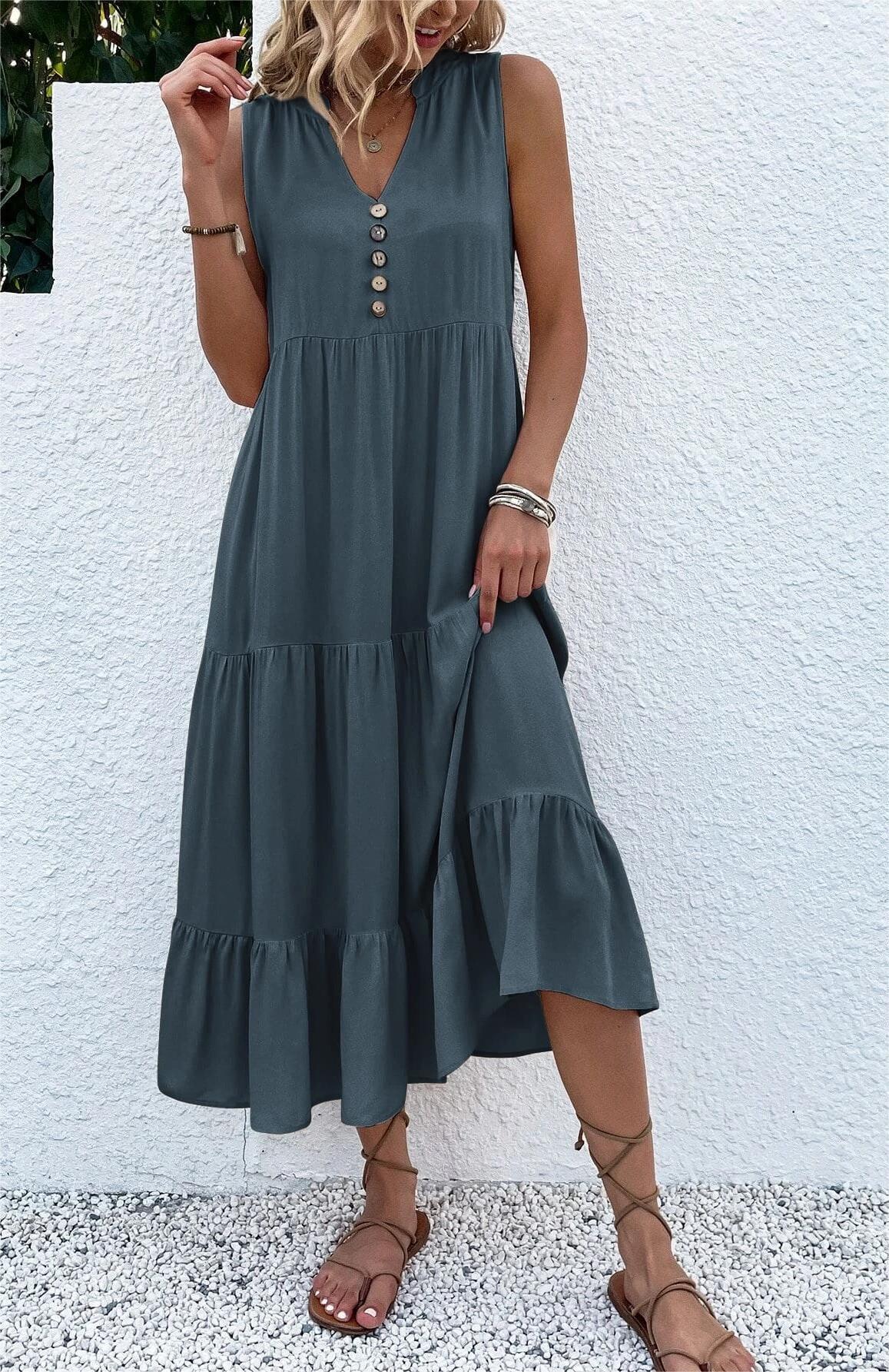 Detail Ruffle Hem Dress