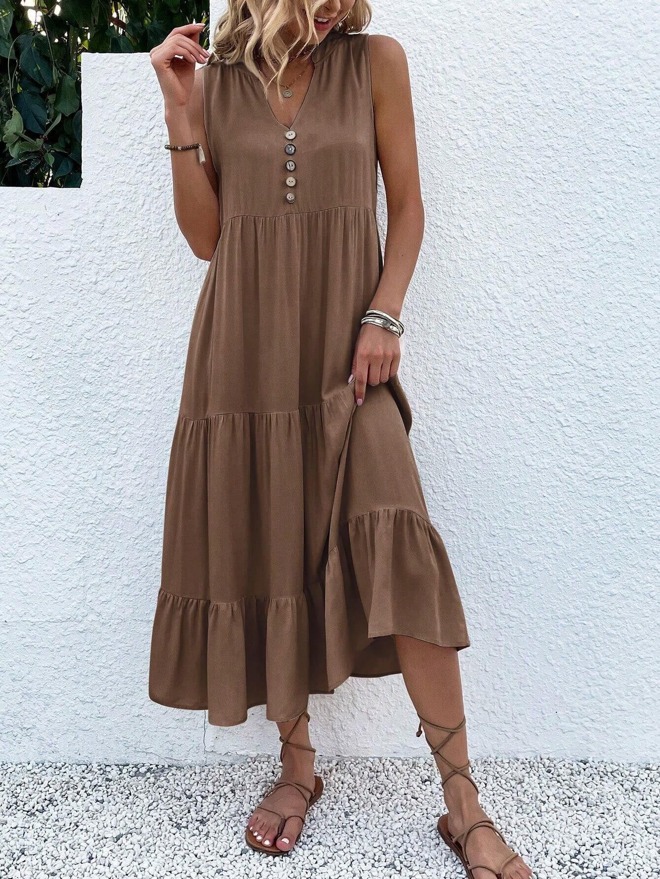 Detail Ruffle Hem Dress