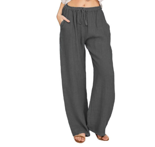Women's Casual Cotton And Linen Loose Pants