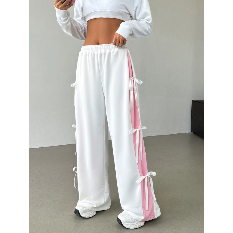 Contrast Color Straight-leg