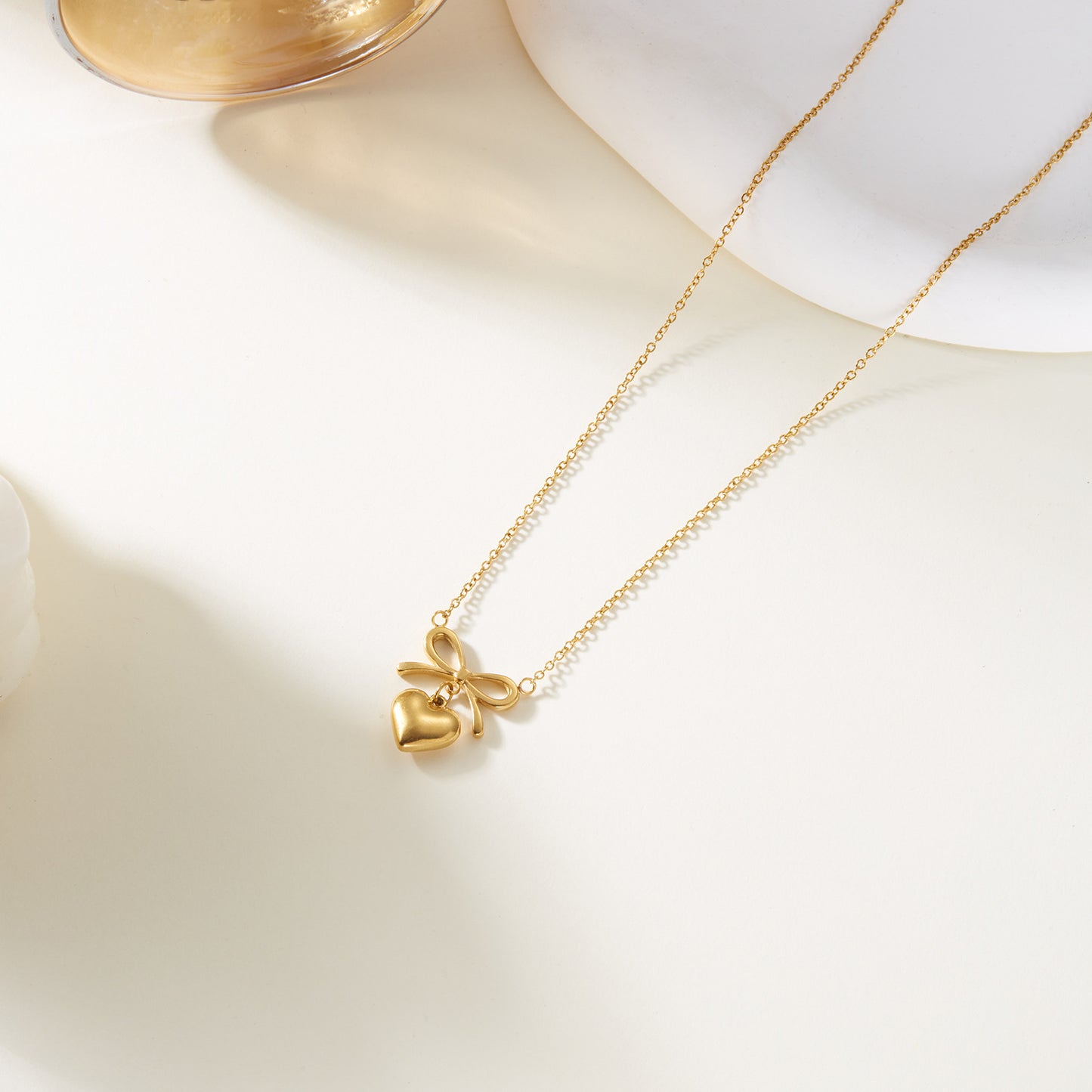 Bowheart Love Stainless Steel Necklace