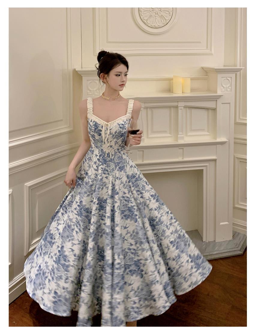 Retro Women Sleeveless  Floral Dress
