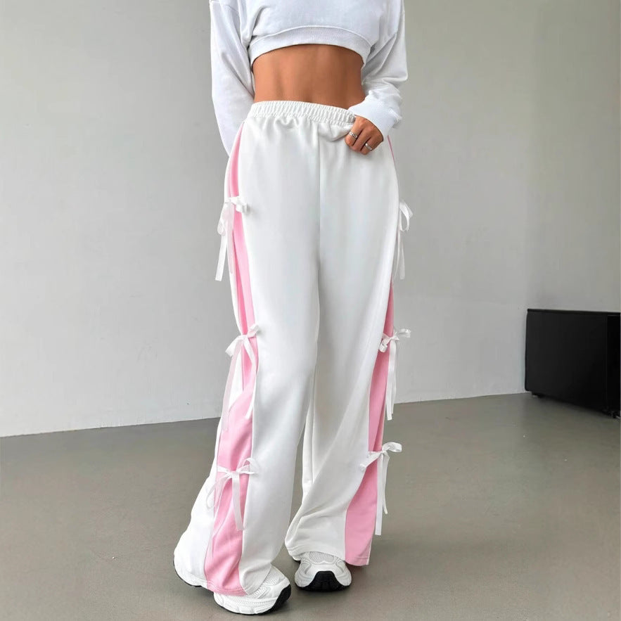 Contrast Color Straight-leg