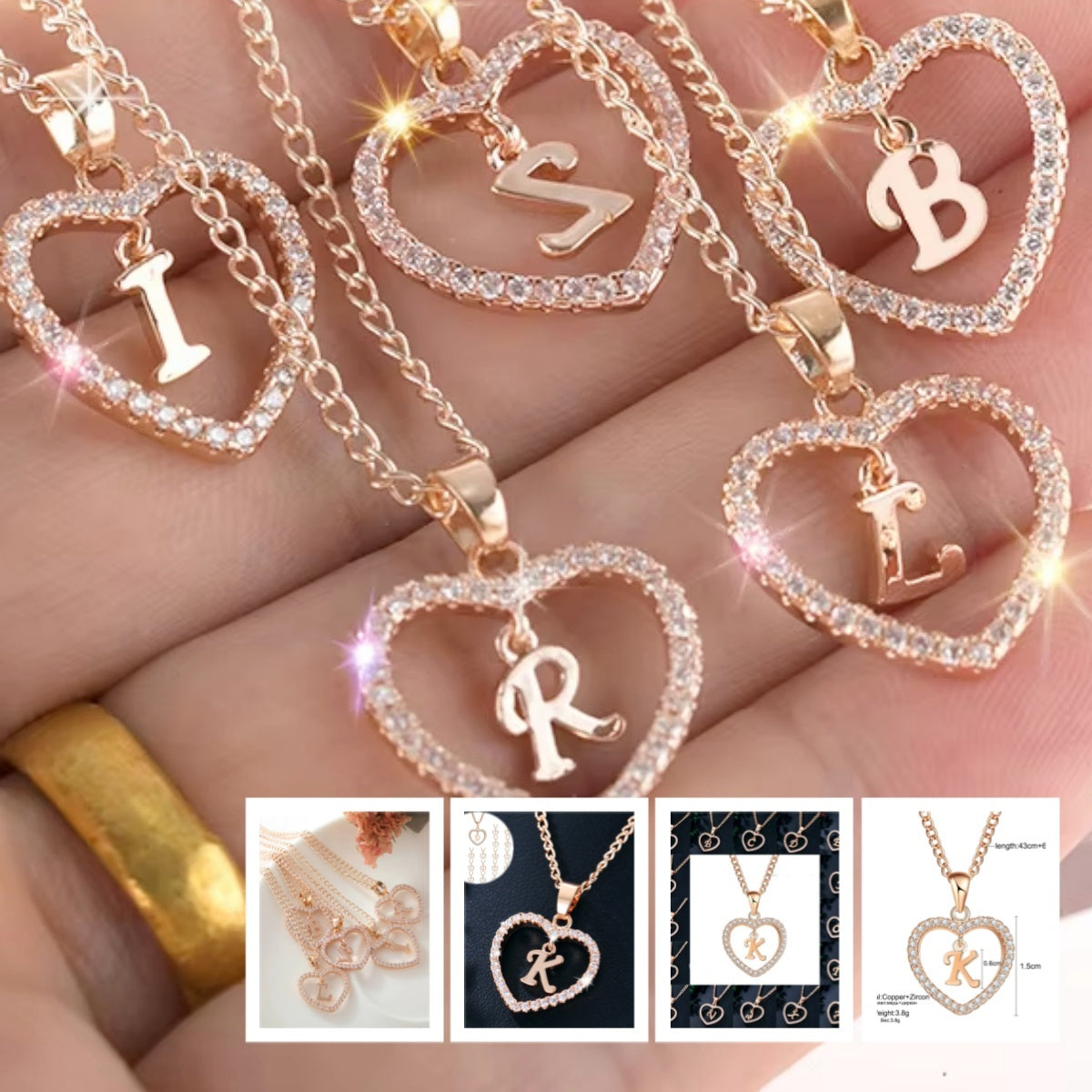 26 Letters Heart-shaped Necklace
