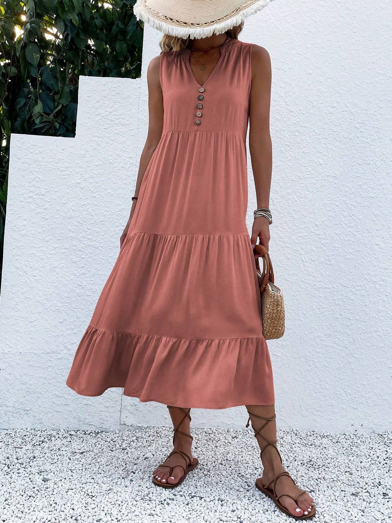 Detail Ruffle Hem Dress