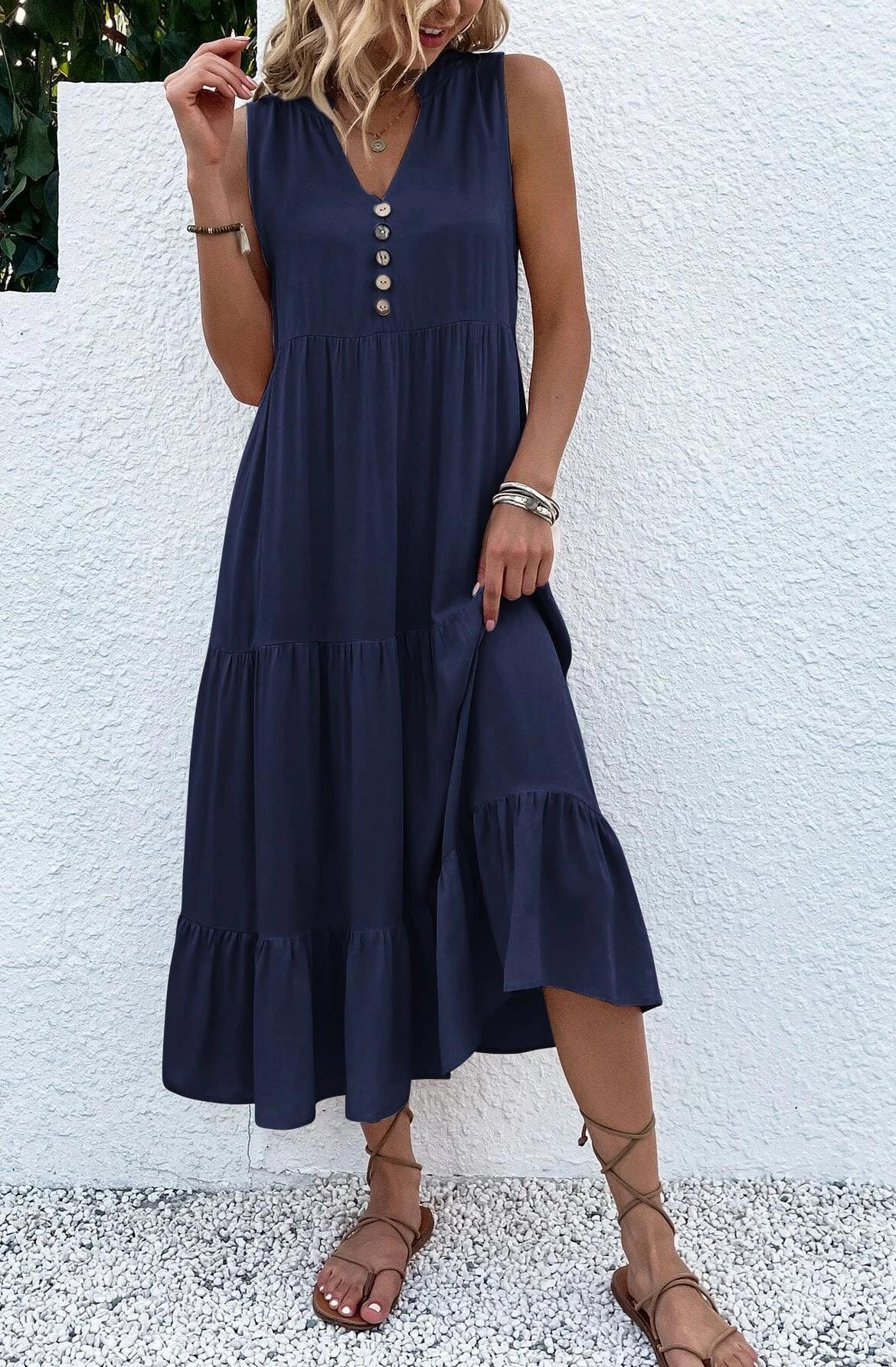 Detail Ruffle Hem Dress