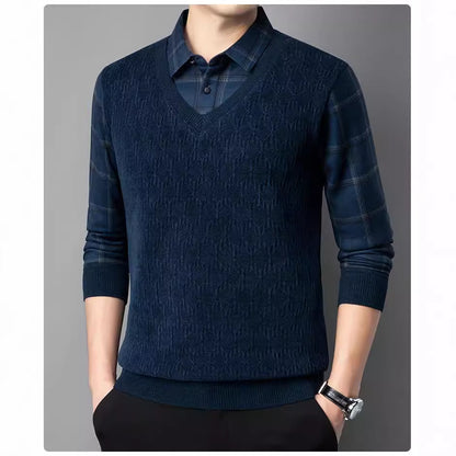 Men's Fleece-lining Sweater