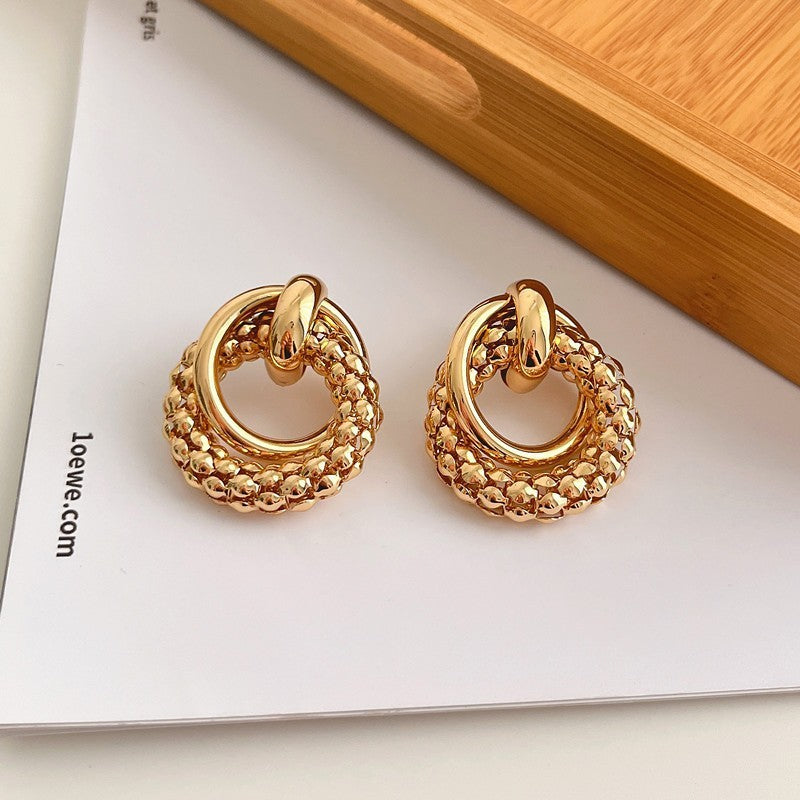 High-grade Large Circle Retro Design Earrings