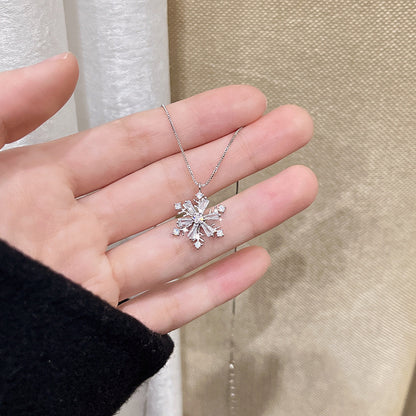 Ice Crystal Snowflake Necklace