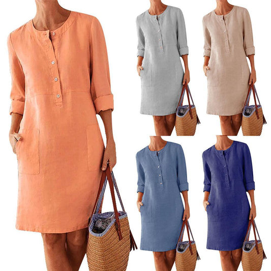 Ethnic Style Long Sleeve Dress