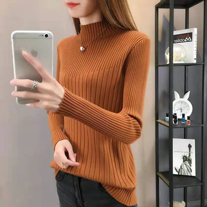 Half Turtleneck Slim Slimming Knitted Sweater