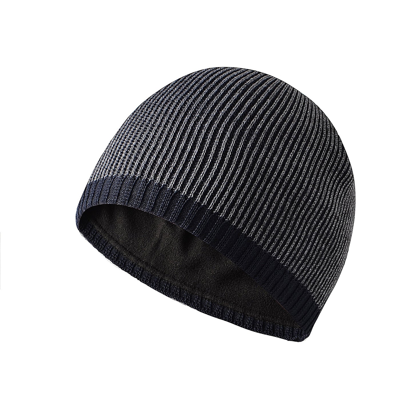 Men's Knitted Hat Two-tone Straight Edge