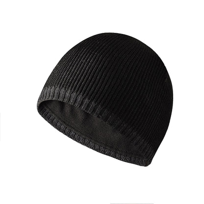 Men's Knitted Hat Two-tone Straight Edge