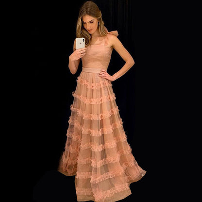 Elegant Strapless Sleeveless Dress