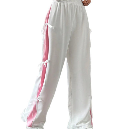 Contrast Color Straight-leg