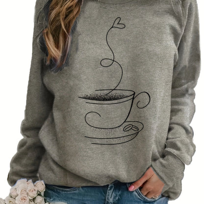 Women's Dynamic Graphic Print Crew Neck Sweater