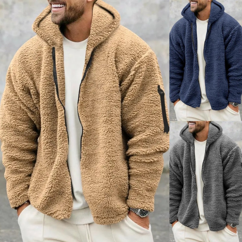 Men's Winter Fleece Hooded Jacket