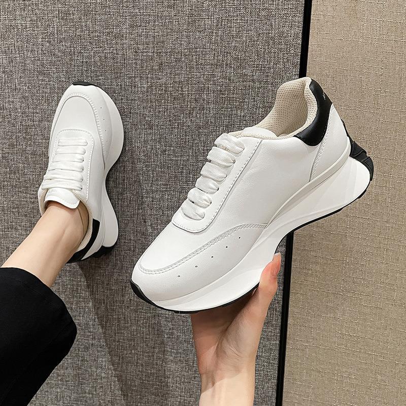 Leather Sports Casual White Shoes