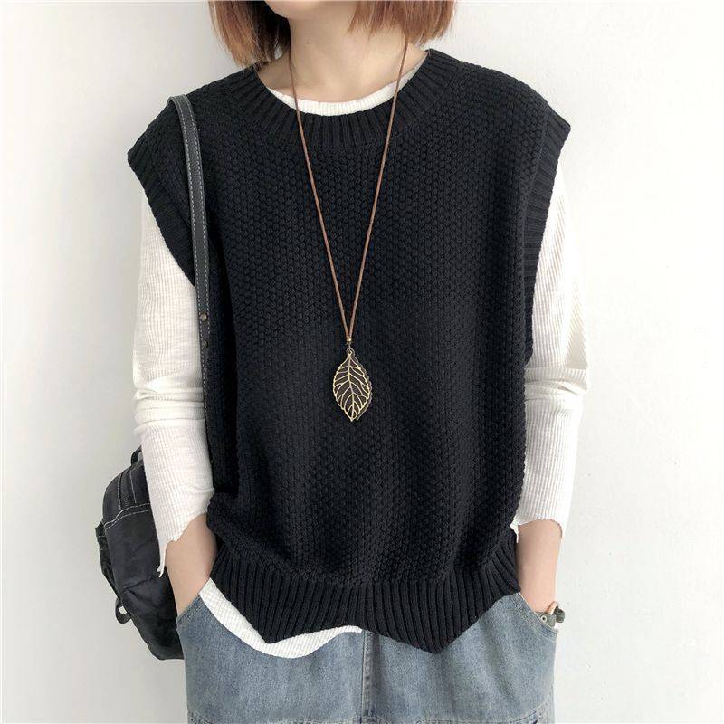 Women's Knitted Vest Crop-top Outerwear