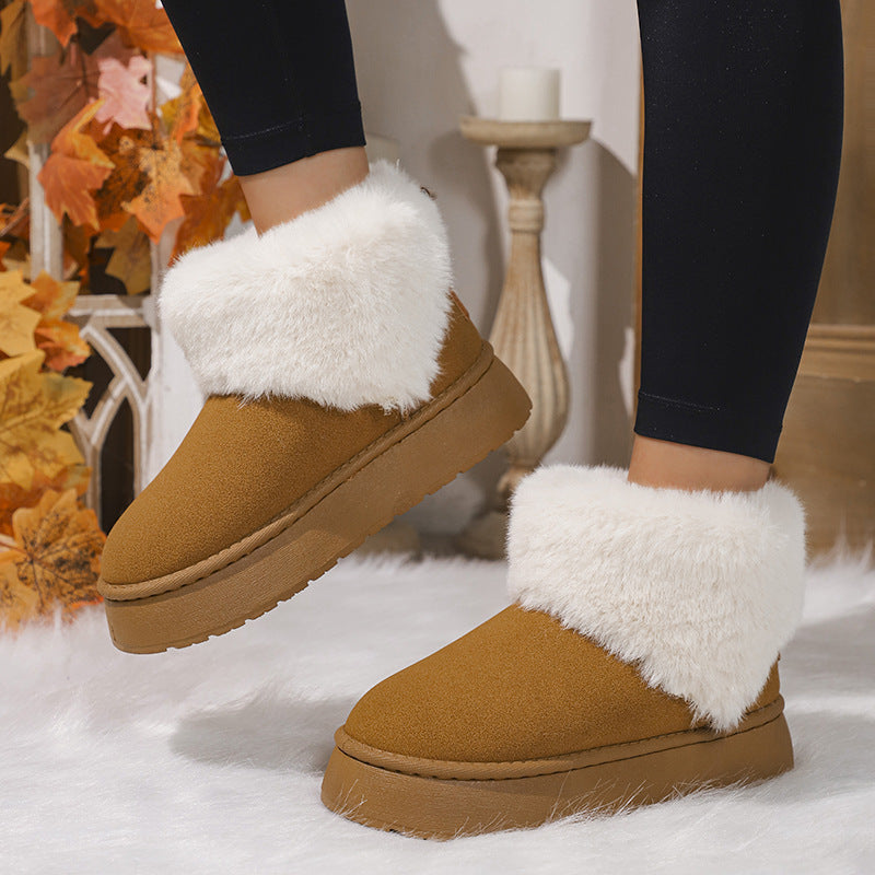 Winter Fashion Plush Snow Boots