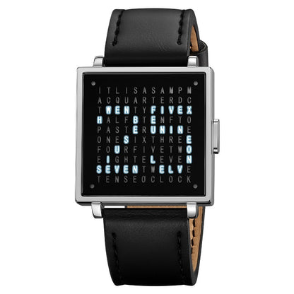 LED Letter Display Steel Watch