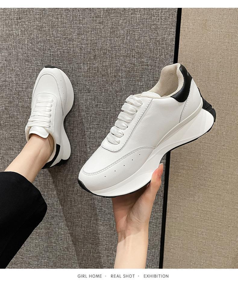 Leather Sports Casual White Shoes