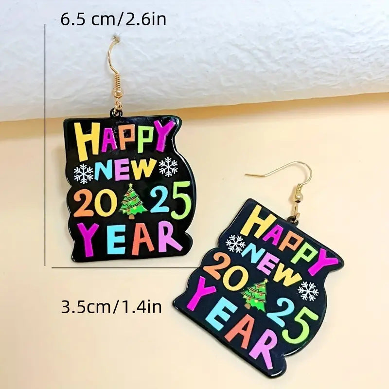 New Year 2025 Colorful Earrings