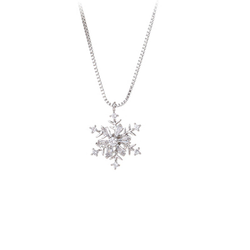 Ice Crystal Snowflake Necklace