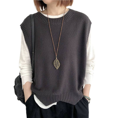 Women's Knitted Vest Crop-top Outerwear