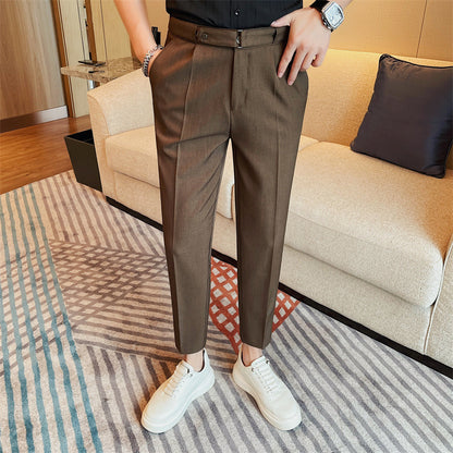 Men's Solid Color Casual Cropped Pants