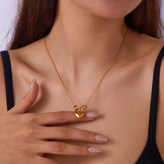 Bowheart Love Stainless Steel Necklace