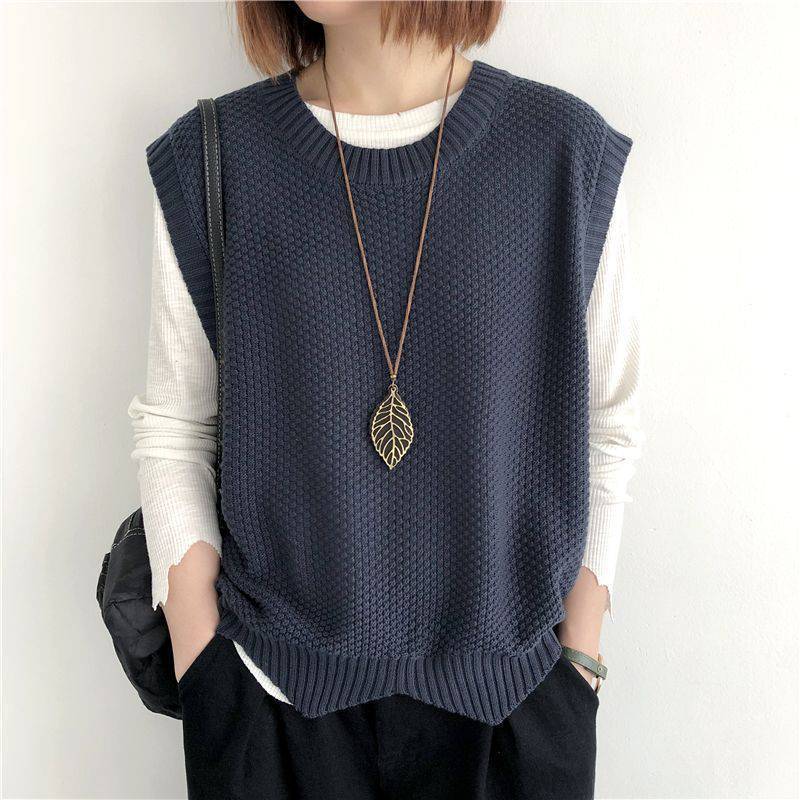 Women's Knitted Vest Crop-top Outerwear