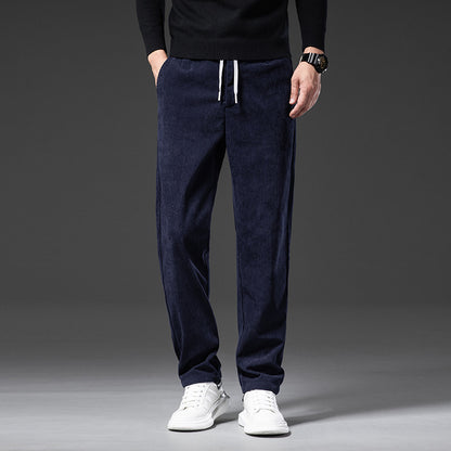 Thick Casual Pants Men's High Waist Slacks