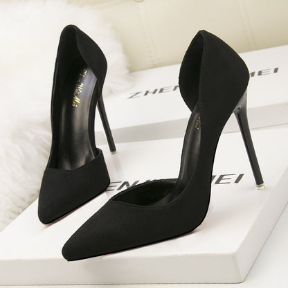 Women's Low-cut Pointed-toe Side Shoes