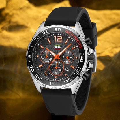 Quartz Watch Clock Six-pin Timing Sports Wrist