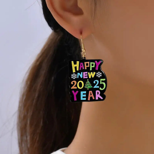 New Year 2025 Colorful Earrings