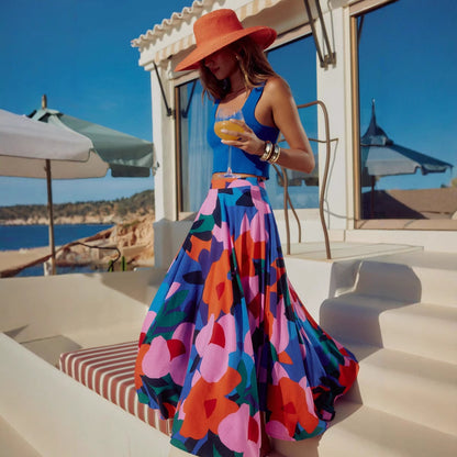 Casual Printing Bohemian Skirt