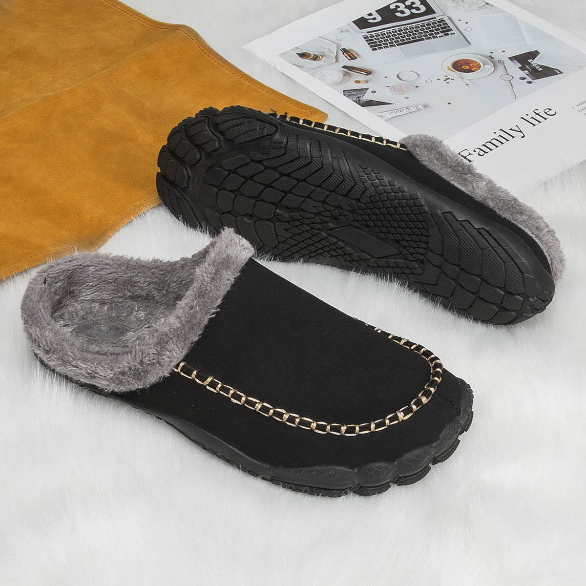 Winter Indoor  Flat Heel Warm Shoes