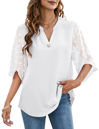 Casual Loose V-neck Shirt